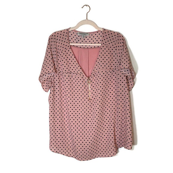 Tempted Hearts Tops - NWT Tempted Hearts Sz 3X Top Pink Hearts Short Sleeve Valentines Lightweight